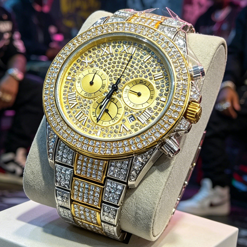 Jewelry Watches Brands - Ohne Logo Silber Gold Voll Diamantbesetzte