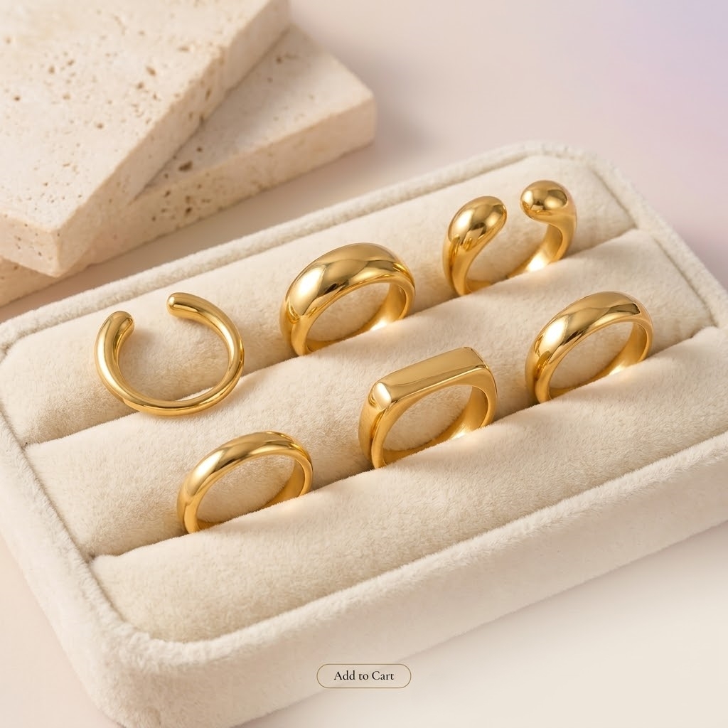 Mens Signet Ring - St-Delan Edelstahl Chunky Siegelringe für Damen