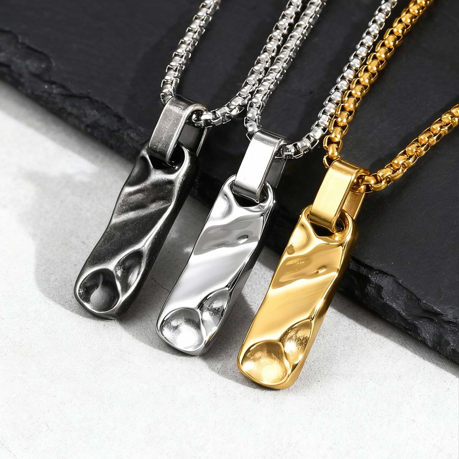 Mens Dog Tag Necklace - Kleine Dogtag-Anhänger-Halsketten für Männer und Jungen,