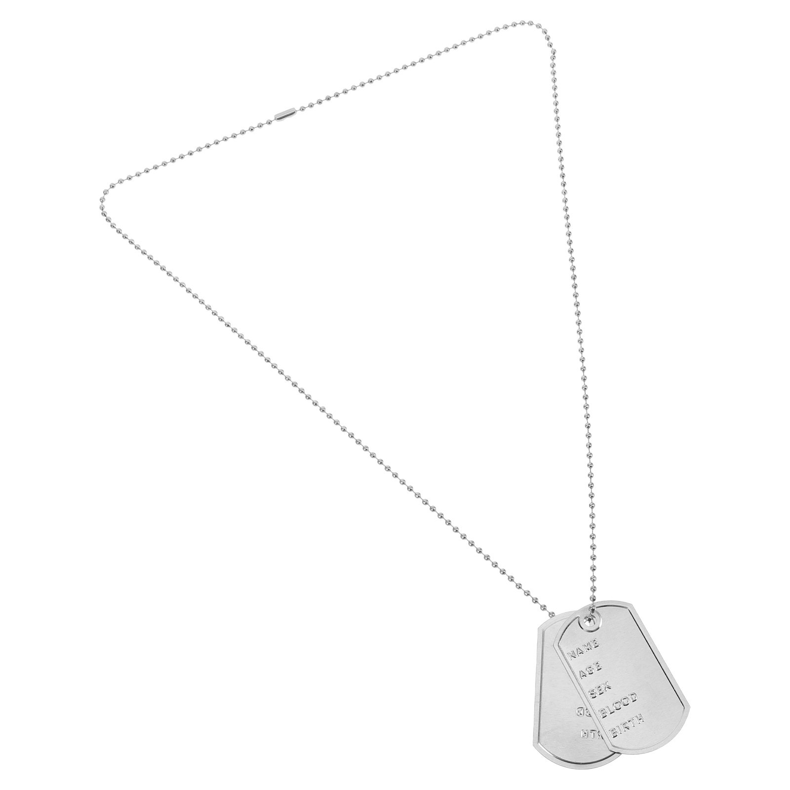 Mens Dog Tag Necklace - 1 Set Cosplay Hundemarken-Halskette, robuste Metallkette,