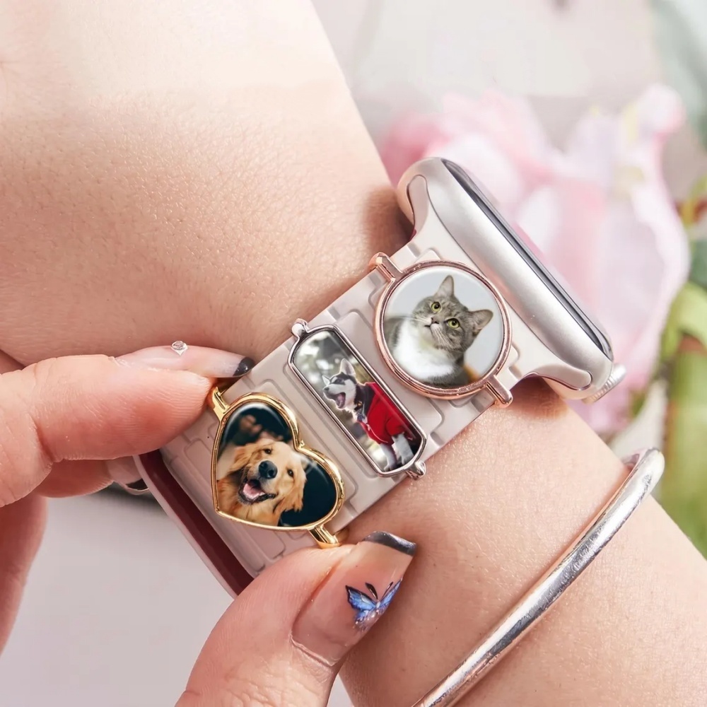 Jewelry Or Watches - Personalisierte Familien- oder Paar-Bilduhranhänger aus Edelstahl