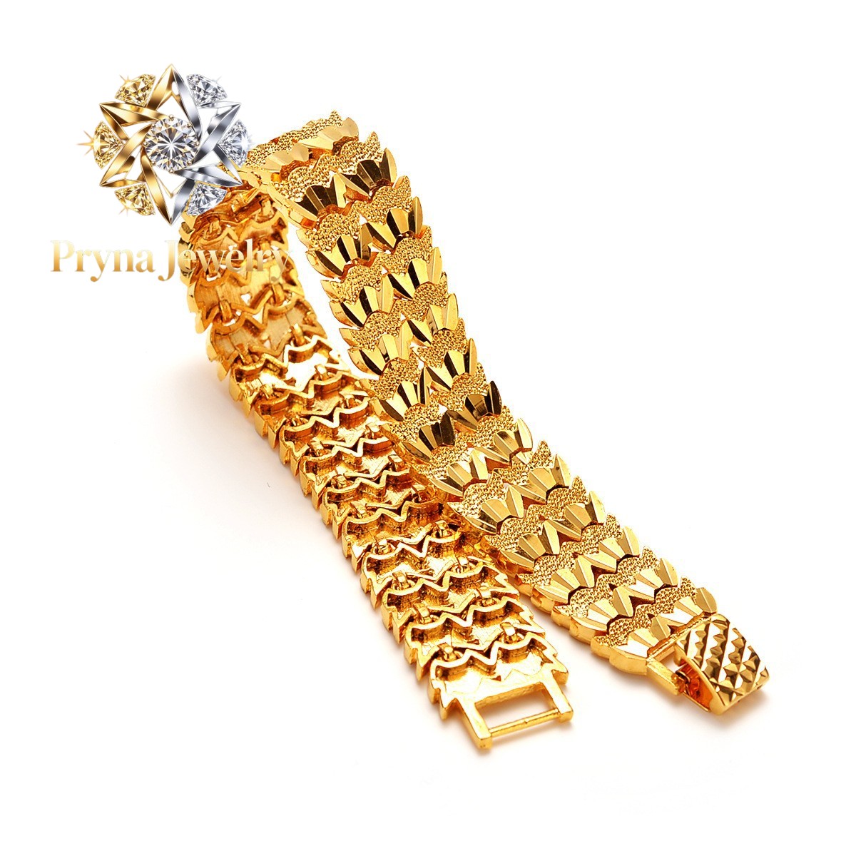 Jewelry Watches Brands - Pryna Schmuck 24K Gold Herren-Tank-Uhrenarmband AU999