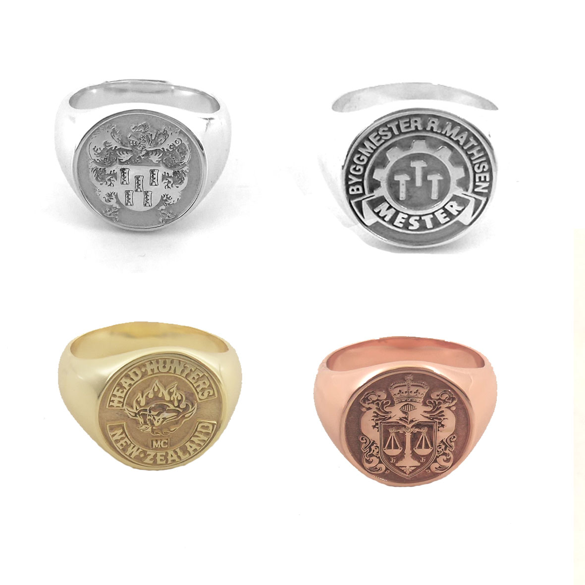 Benutzerdefinierte gravierte 1 – Mens Signet Ring Bewertung und Preis