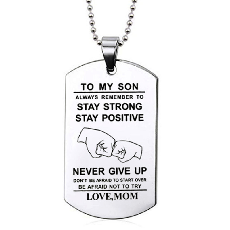 An meinen Sohn inspirierende H – Mens Dog Tag Necklace Bewertung und Preis
