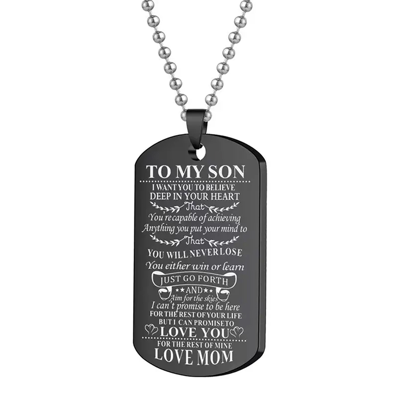 An meinen Sohn inspirierende H – Mens Dog Tag Necklace Bewertung und Preis