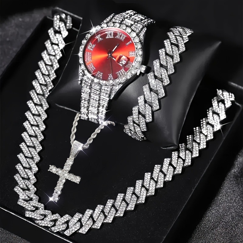 3/4-teiliges Hip-Hop Iced Out  – Icebox Jewelry Watches Bewertung und Preis