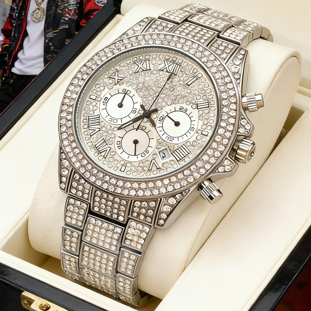 Ohne Logo Silber Gold Voll Dia – Jewelry Watches Brands Bewertung und Preis