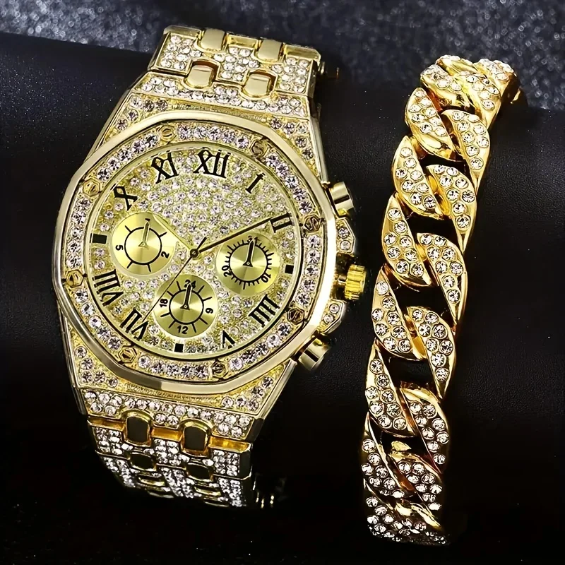 Luxuriöse achteckige Quarzuhr  – Icebox Jewelry Watches Bewertung und Preis