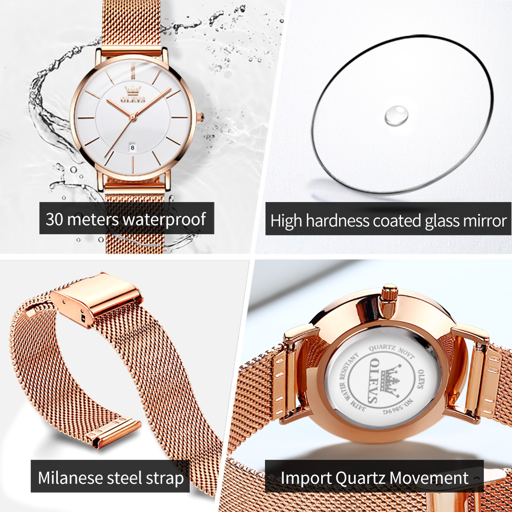 OLEVS Damenuhr 5869, elegante  – Jewelry Watches For Women Bewertung und Preis