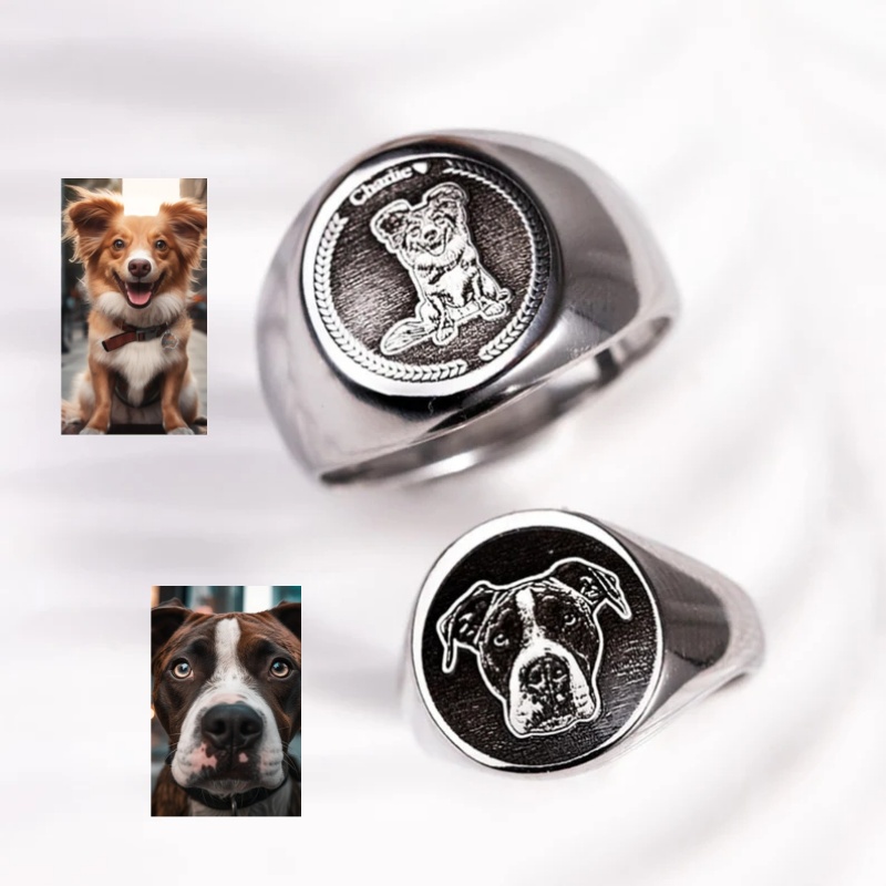 Benutzerdefinierter gravierter – Mens Signet Ring Bewertung und Preis