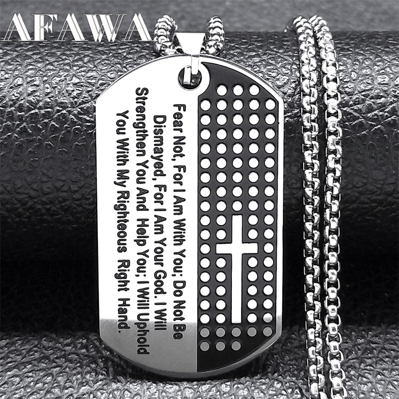 Fear Not for I Am with You Chr – Mens Dog Tag Necklace Bewertung und Preis