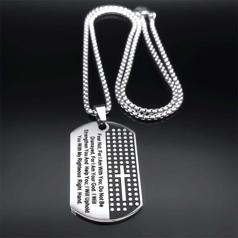 Fear Not for I Am with You Chr – Mens Dog Tag Necklace Bewertung und Preis