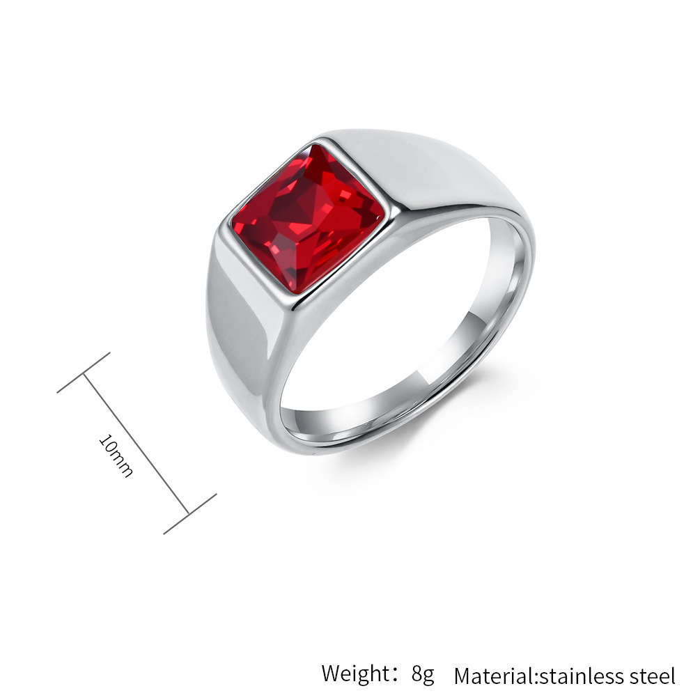 Edelstahl-Siegelring mit glänz – Mens Signet Ring Bewertung und Preis