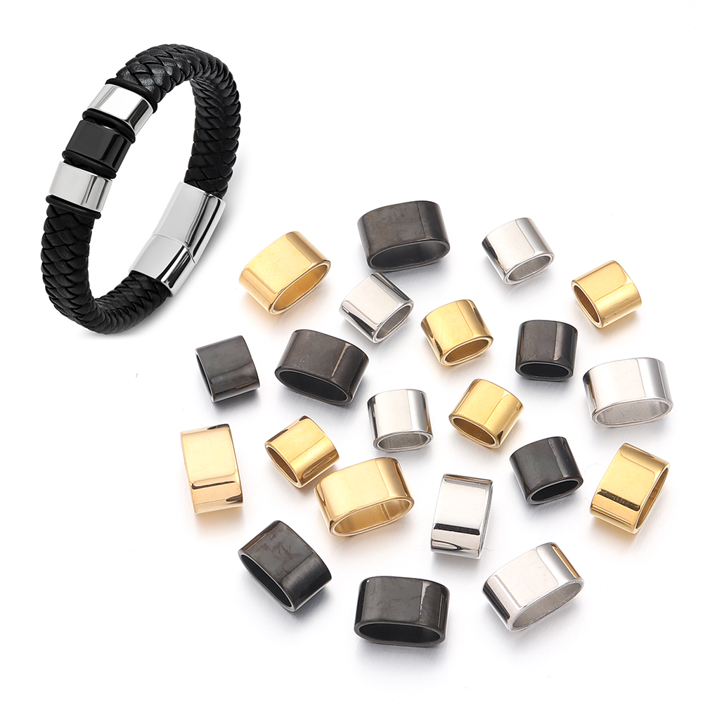 6 Stück flache Edelstahl-Rohr- – Charm Bracelet Beads Bewertung und Preis