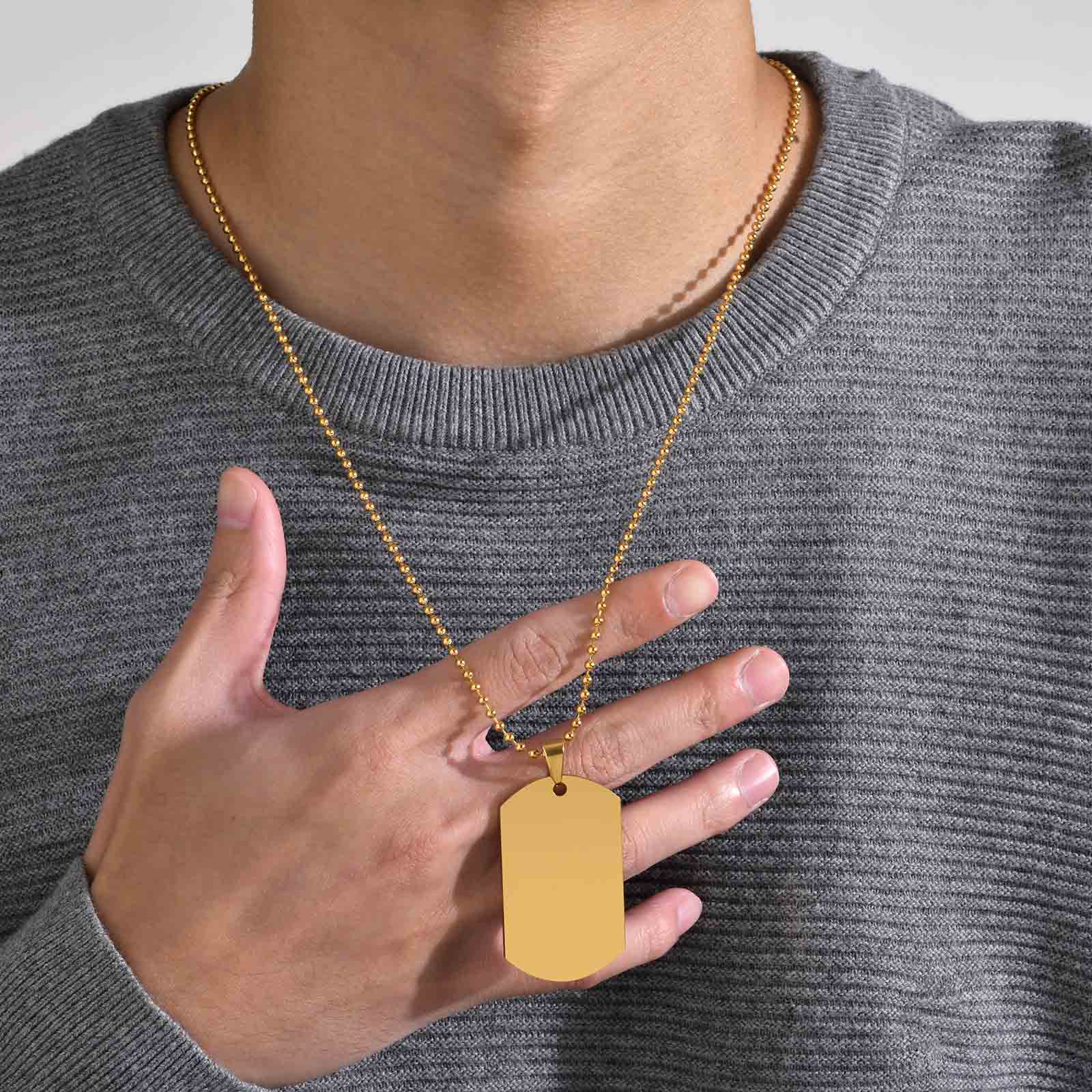 Mprain bow personal isierte gr – Mens Dog Tag Necklace Bewertung und Preis