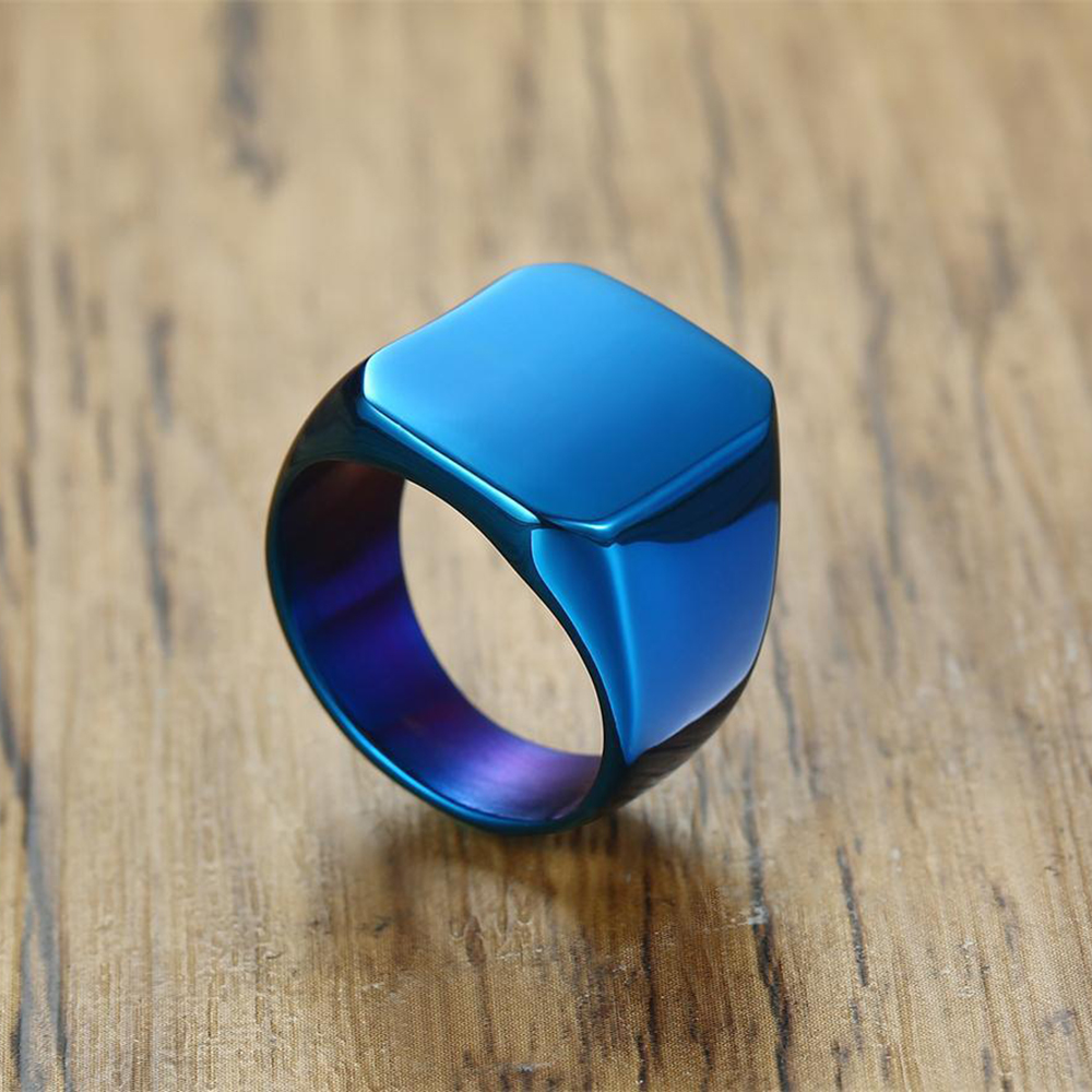 Freie Gravur neue Silber/Gold/ – Mens Signet Ring Bewertung und Preis