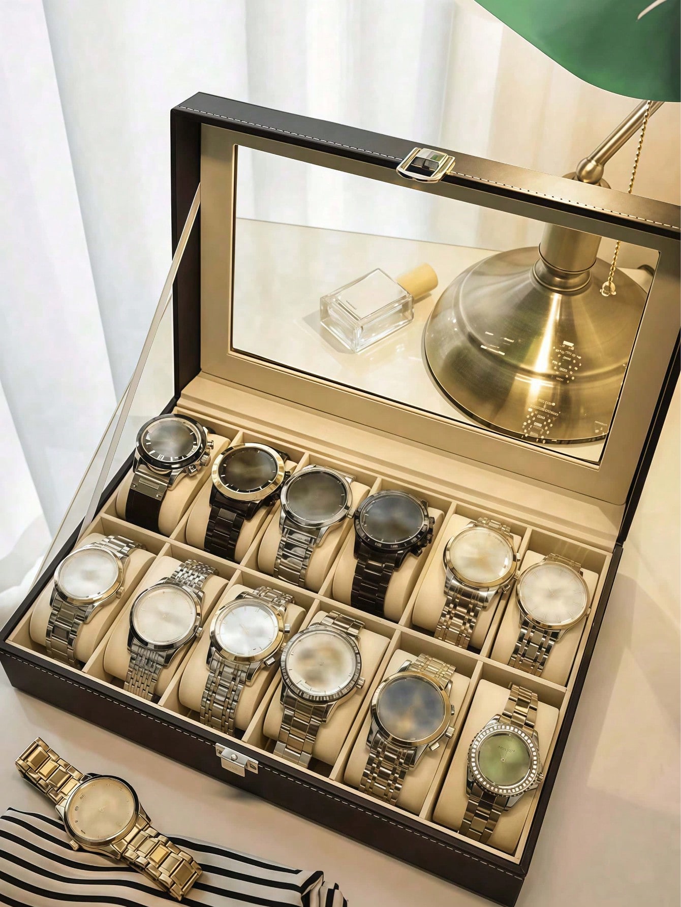 Leder-Uhrenbox mit Schloss, Gr – Jewelry Watches For Women Bewertung und Preis