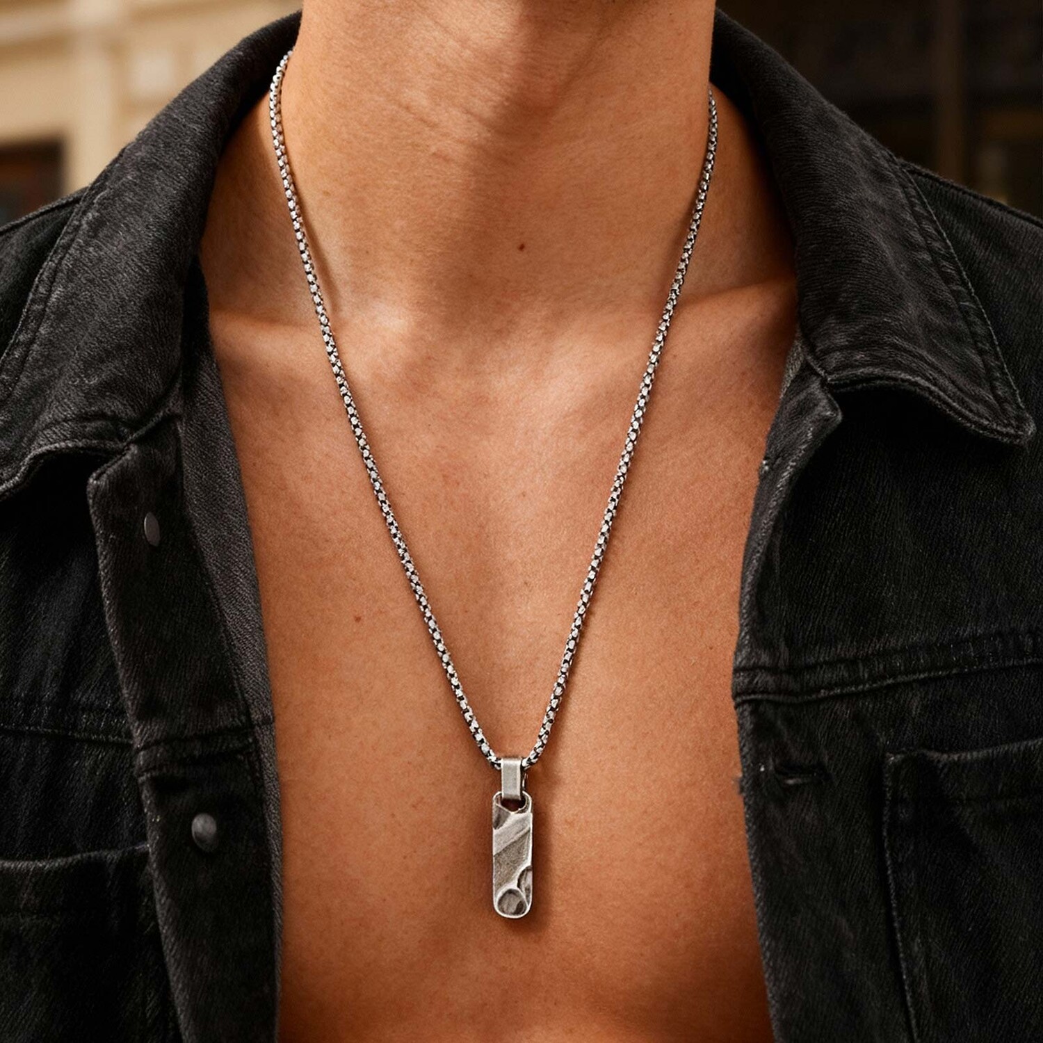 Kleine Dogtag-Anhänger-Halsket – Mens Dog Tag Necklace Bewertung und Preis