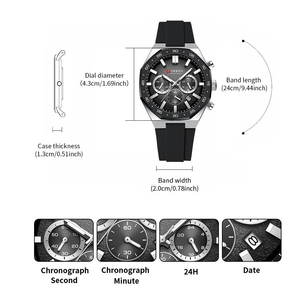 CURREN Modische Casual Herren  – Jewelry And Watches Bewertung und Preis
