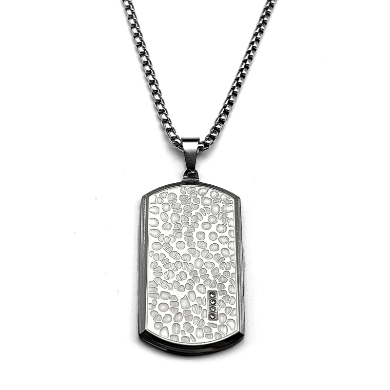 Retro Edelstahl Unregelmäßige  – Mens Dog Tag Necklace Bewertung und Preis