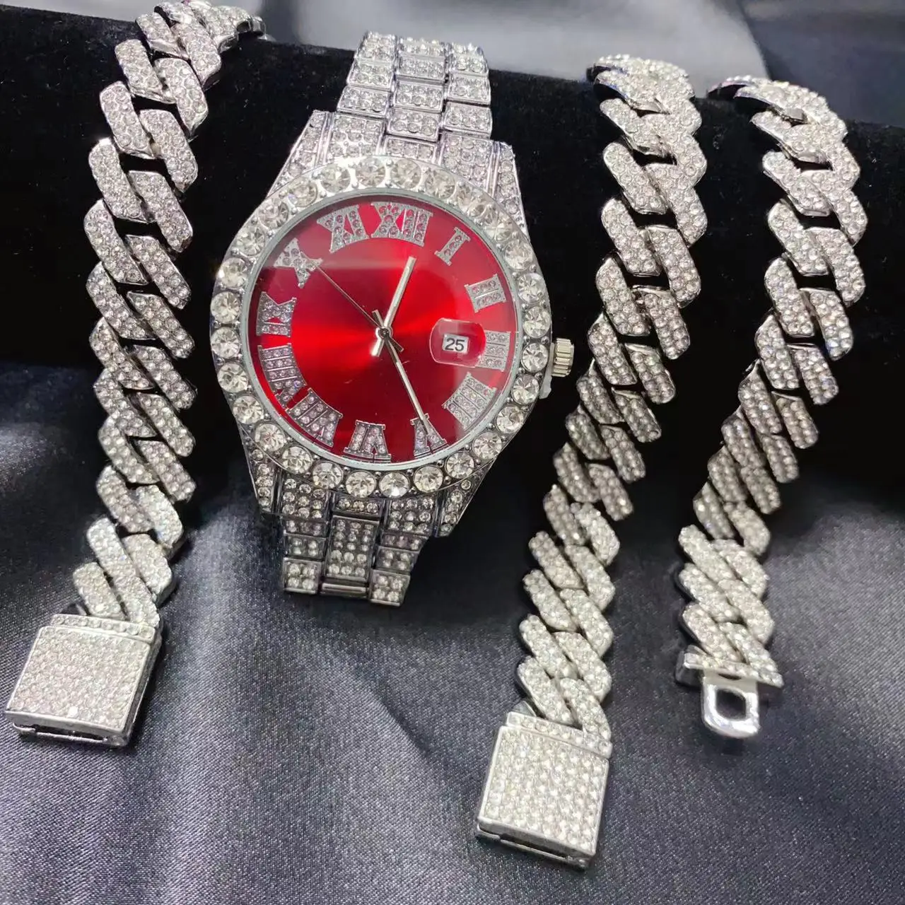3PCS Hip Hop Kalender Luxus Uh – Icebox Jewelry Watches Bewertung und Preis