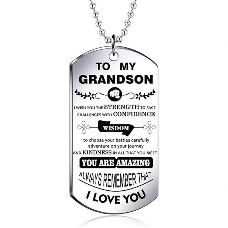 An meinen Enkel inspirierende  – Mens Dog Tag Necklace Bewertung und Preis