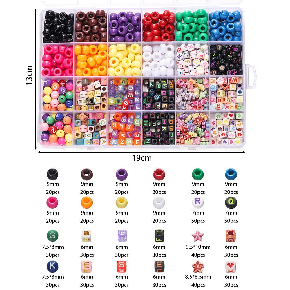 1 Box Bunte Acryl-Pony-Perlen, – Charm Bracelet Beads Bewertung und Preis